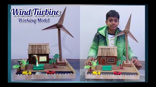 diy Wind turbine  windmill working project  Science working project [upl. by Neeruan]