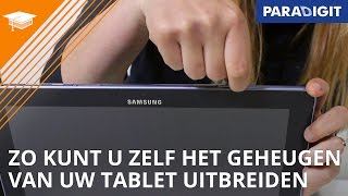 Geheugen van uw tablet uitbreiden  How to  Paradigit [upl. by Evoy427]