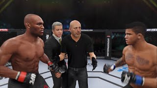 Kamaru Usman vs Gilbert Burns Full Fight  UFC 4 Simulation [upl. by Papp]