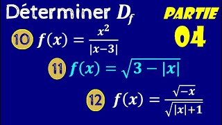 Déterminer Df le domaine de définition dune fonction Partie 4 [upl. by Niamrej91]
