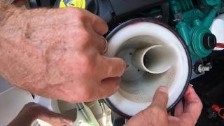 Cleaning a raw water boat SEA STRAINER [upl. by Lesab]