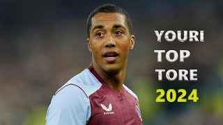 Youri Tielemans Top Tore 2024 fußballhighlights soccer football [upl. by Nodyroc289]