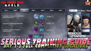 One Punch Man World  Serious Training guide How to COMPLETE ALL missions for Day 13 [upl. by Eissahc]