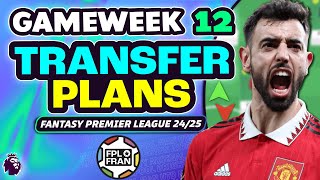 FPL GW12 MY TRANSFER PLANS  Fantasy Premier League 202425 [upl. by Randa]