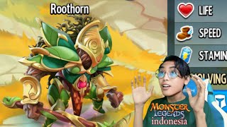 Roothorn Level 1150 Monster Legends INDONESIA [upl. by Delphine905]