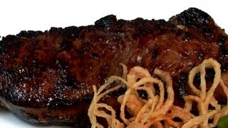 BourbonMarinated Steak  Entree Recipes [upl. by Sidell574]