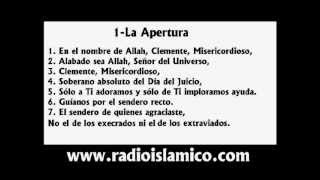 El Sagrado Coran  Al Fatiha  La Apertura Aprenda Al Fatiha  Learn Surah Al Fatiha [upl. by Eey]