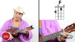 How to Play the F Chord on Ukulele with Paula Fuga [upl. by Nnyltiak163]