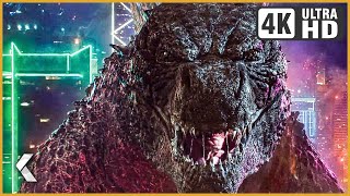 Godzilla Vs Kong 2nd Fight Scene Hongkong Battle Movie Clip 4K No Background Music [upl. by Yendis]