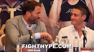 EDDIE HEARN AND DAVID HIGGINS BET 20000 ON WHYTE VS PARKER THANKS TO DERECK CHISORA [upl. by Kirbie]