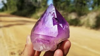 I Found a HUGE Amethyst Crystal Digging at the Jacksons Crossroads Mine  Hunting Gems amp Minerals [upl. by Iggep397]