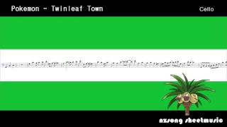 Cello  Twinleaf Town Theme  Pokemon Sheet Music [upl. by Ennis91]