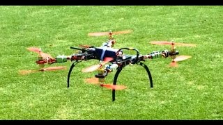 Alien 560 Quadcopter  Octocopter X8 Octo configuration Build and first flight [upl. by Selmner962]