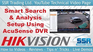 Hikvision AcuSense Smart Search amp Analysis Setup – Quick Playback Search DVR Human Vehicle Detection [upl. by Ecam571]