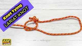 How to tie the Lariat Knot  Honda Knot  Lasso Knot 4k UHD knottying [upl. by Brie]