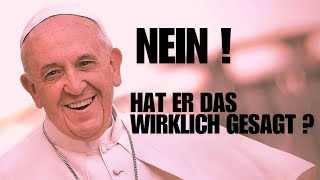 Papst Franziskus sagte das in der Öffentlichkeit [upl. by Nomed]