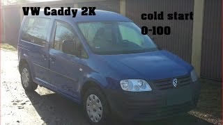 VW Caddy 2K 19 TDI Cold start 0100  4K FullHD [upl. by Ahtar]