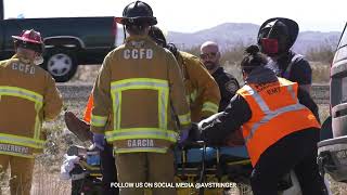 Rider Crashes in California City [upl. by Anairam]