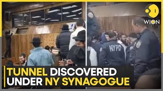 New York synagogue erupts into chaos as secret tunnel unearthed  World News  WION [upl. by Leanahtan]