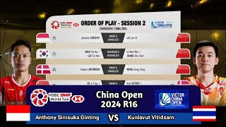 Anthony Sinisuka Ginting vs Kunlavut Vitidsarn  Quarter Final China Open 2024 [upl. by Isteb170]