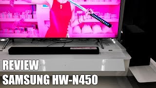 Review Samsung HWN450  Nueva Barra de Sonido Bluetooth [upl. by Amarillis193]