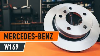 Wie MERCEDESBENZ A W169 Bremsscheiben hinten und Bremsbeläge wechseln TUTORIAL  AUTODOC [upl. by Mila324]