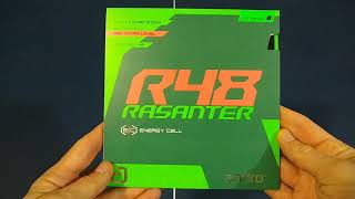 Unboxing the Andro Rasanter R48 table tennis rubber [upl. by Atiuqahs]