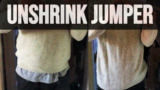 How to unshrink a wool jumper  sweater [upl. by Nahs]