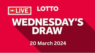 The National Lottery Lotto Draw Live Results from Wednesday 20 March 2024  lotto live [upl. by Atsahs]