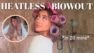 attempting a SALON BLOWOUT W ROLLERS big amp bouncy [upl. by Lyrehc]