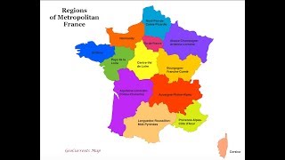 France administrative divisions régions et départements [upl. by Hackett]