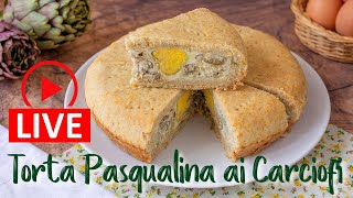 TORTA PASQUALINA AI CARCIOFI  Ricetta in diretta con Benedetta [upl. by Tomasina]