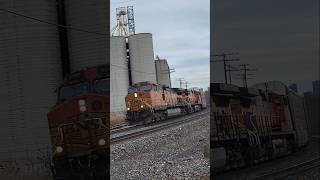 BNSF H2 Dash9 DUO on CP 137 Nov 1624 cptrain cpkc bnsf bnsfrailway canadianpacificrailway [upl. by Neelrad]