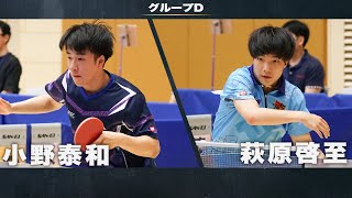 【男子グループD】小野泰和 vs 萩原啓至｜アジア卓球選手権2024 兼 世界卓球2025 アジア大陸予選会 代表選手選考会 第1ステージ [upl. by Elsy]