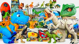 Unboxing Review Jurassic World ASMR  Dinosaurs Toys Trex Atrociraptor Triceratops Uncaged [upl. by Pogue]