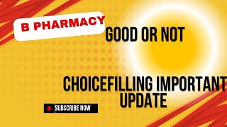 B pharmacy is Good option or not ll b pharmacy couesling 2024 ll ocet b pharmacy choice filling 2024 [upl. by Niuqauj575]