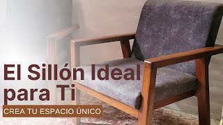 SILLONES MODERNOS  SILLONES ESTILO MID CENTURY  SILLONES EN MADERA Y TELA [upl. by Dnumsed293]