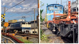 JFEスチール福山で生まれたレール 202408 DD402 EF651120 山陽本線広島福山市railway 踏切 [upl. by Aracaj]