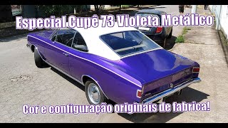 Opala Especial Cupê 1973 na rara configuração de cor Violeta Metálico e com teto de vinil [upl. by Afital]