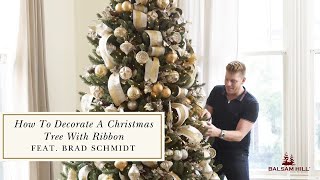 How to Decorate your Christmas Tree Professionally with Ribbons [upl. by Gere986]