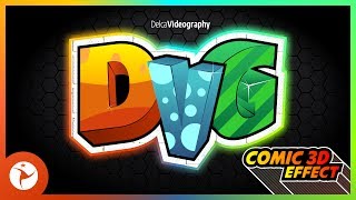 GREAT 3D LETTER LOGO  COMIC EFFECT COREL DRAW TUTORIAL ✏️ [upl. by Eeliab615]