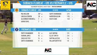 SubiacoFloreat  U15 v Fremantle  U15 [upl. by Roselba483]