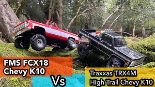 FMS FCX18 K10 Vs Traxxas TRX4M High Trail K10  Which one will rein supreme [upl. by Craner]