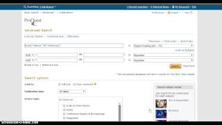 ProQuest Advanced Search Tutorial [upl. by Seugirdor]