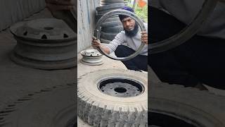 tyre reen fittingviralvideo shortsvideo tires car fitting [upl. by Finnie438]