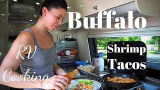 Buffalo Shrimp Tacos  RV Cooking amp Healthy RV Recipes 10 [upl. by Rebekah]