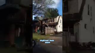 Brutal looking abandoned houses in Highland Park MI abandoned urbex travelvlog [upl. by Aiker236]