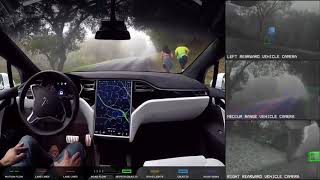 2018 Tesla Model S Autopilot Demonstration AMAZING Self Driving Car [upl. by Ameerak]