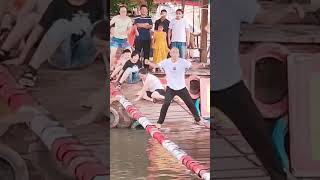 chinese swinging water bridge game swingbridge swing watergaming waterbridge waterswinginggame [upl. by Sukcirdor]