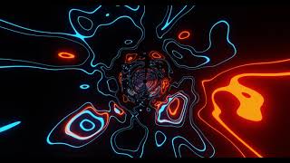 VJ LOOP NEON Hypnotic Blue Orange Tunnel Abstract Background Video Lines Pattern 4k Screensaver [upl. by Dworman]